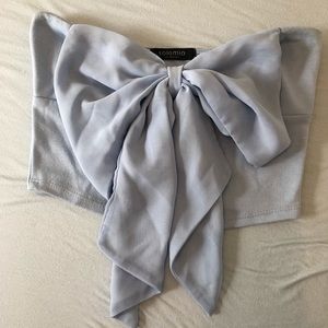 Baby Blue Cropped Tube-Top